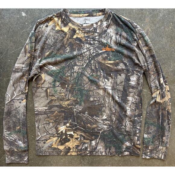 Habit Long Sleeve Camo T-Shirt Size Small Camouflage Hunting Casual Grunge Boho - Picture 1 of 5